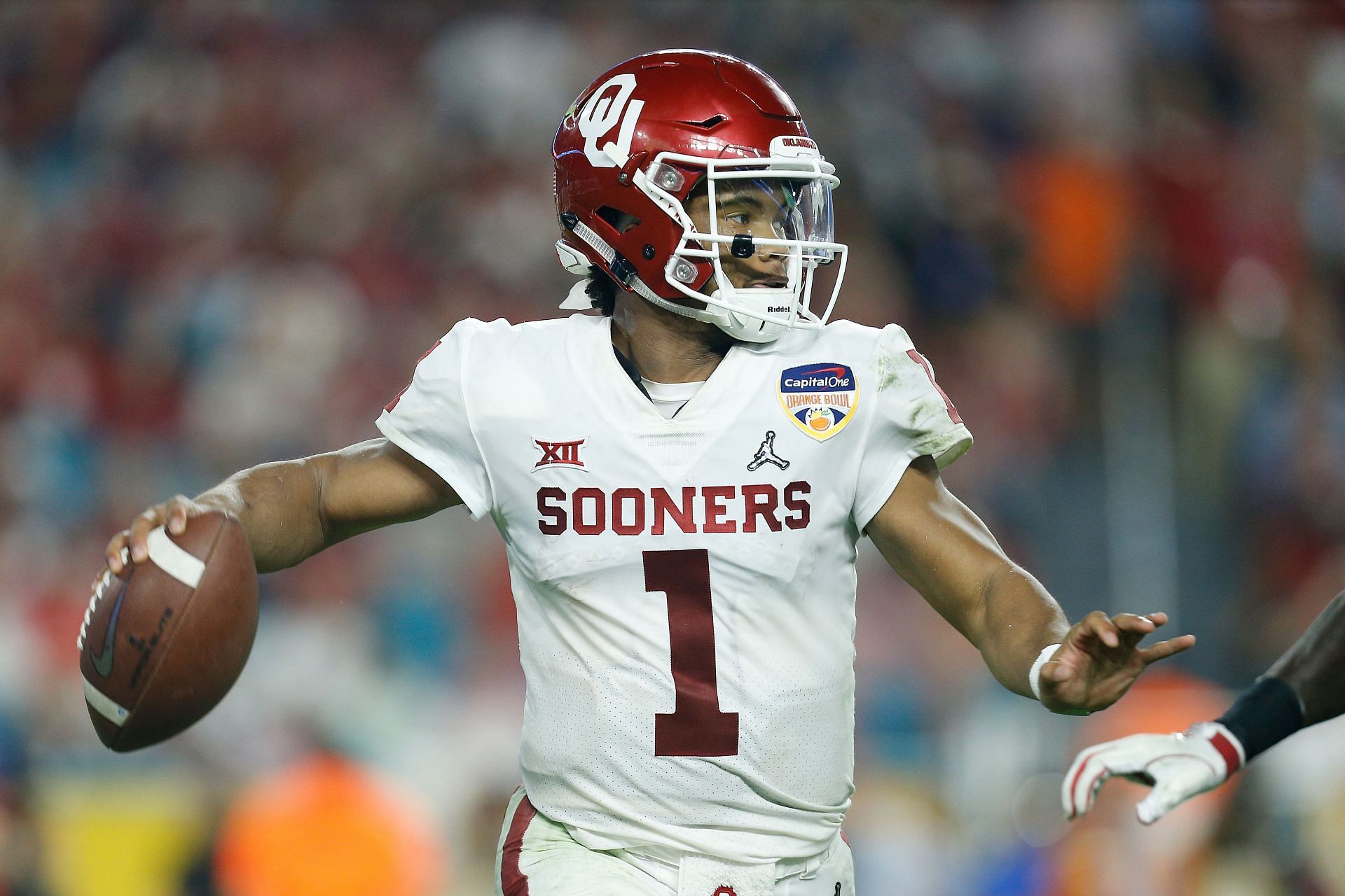 Kyler Murray with the Oklahoma Sooners, College Football Playoff Semifinal at the Capital One Orange Bowl - Alabama v Oklahoma